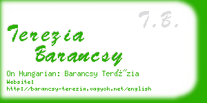 terezia barancsy business card